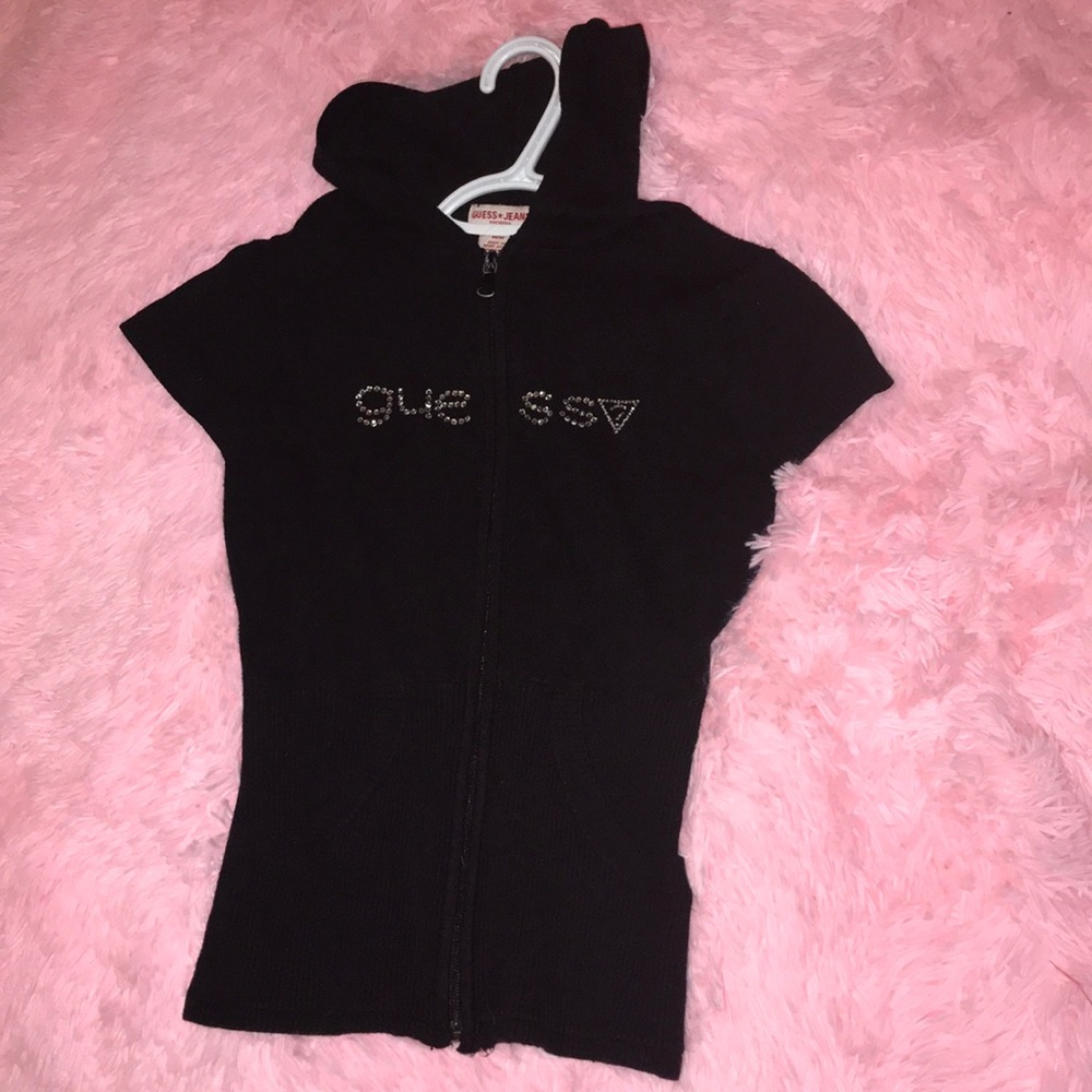Guess Jeans Zip up short Sleeve sweater